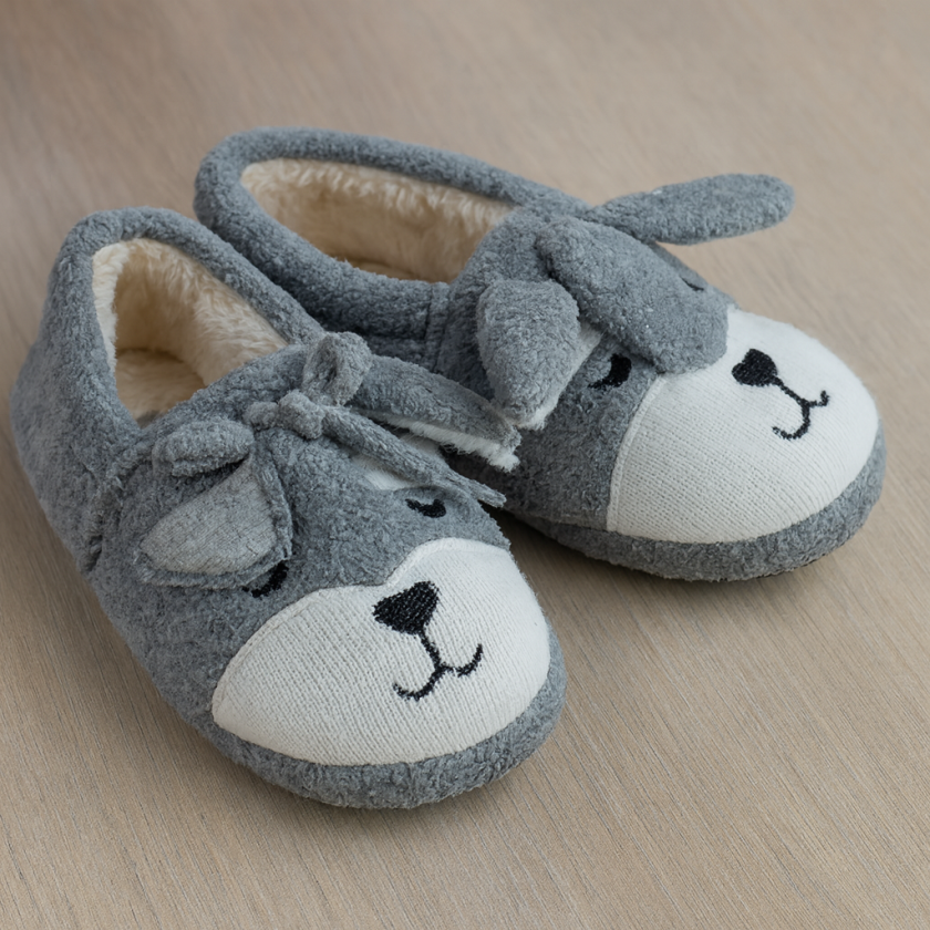 Дамски зимни пантофи - Кученце 