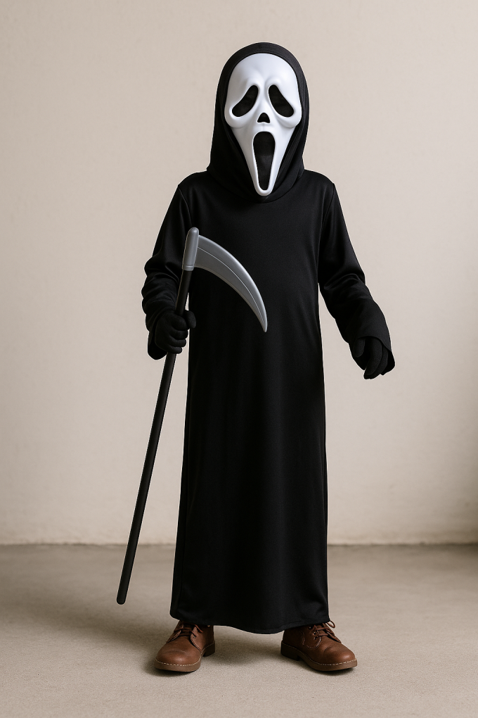 Карнавален костюм със страшна маска - Различни размери 