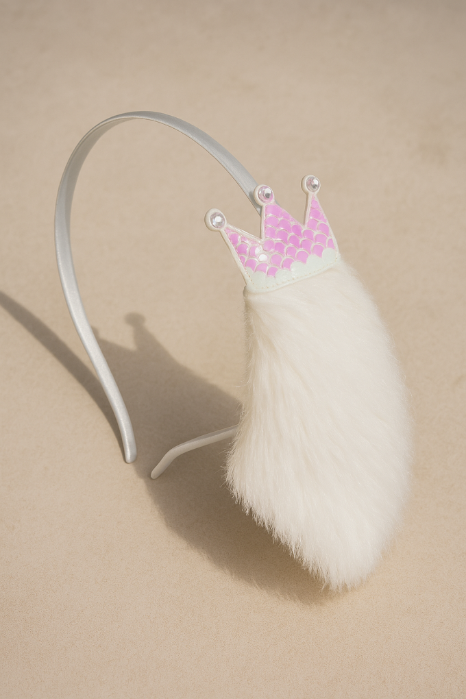 Карнавална диадема - корона - бяла