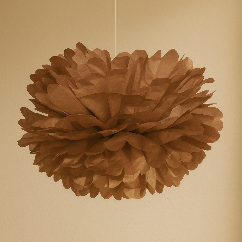 Парти декоративен помпон - розово злато - 40 см.