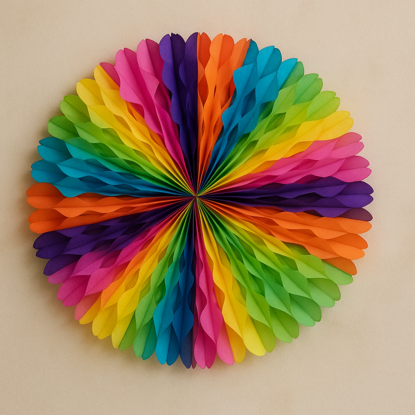 Парти декорация - ветрило - многоцветна - 60 см.