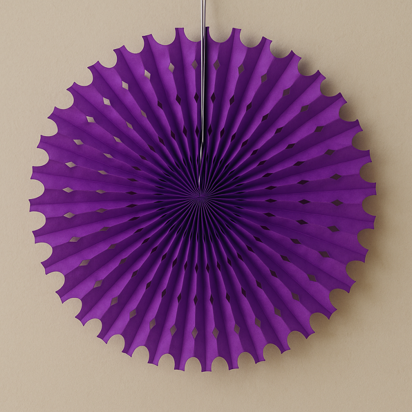 Парти декорация - ветрило - лилава - 35 см.
