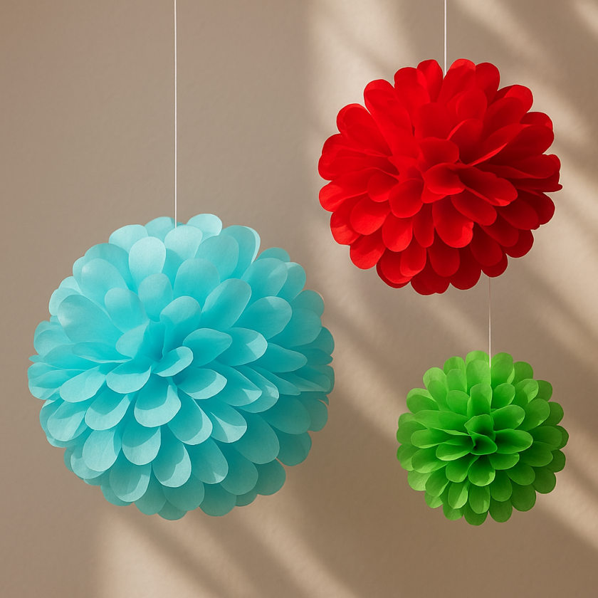 Парти декорация - цветна - 3 бр.