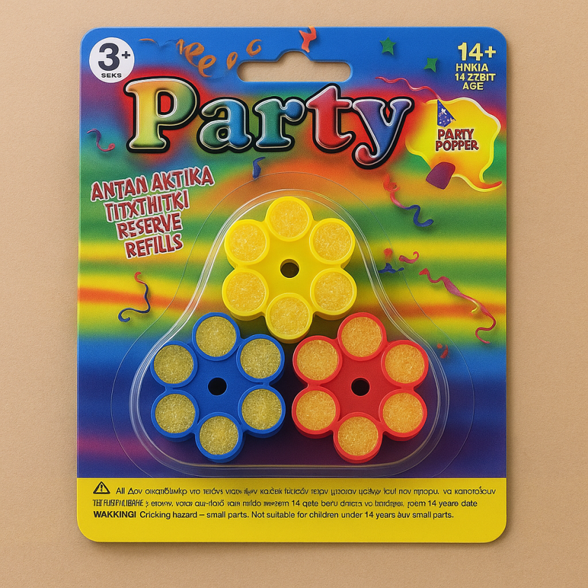 Пълнители с конфети за пистолет - 3 бр.