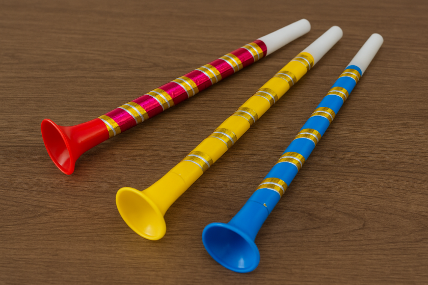 Парти тромби - цветно райе  - 6 бр.