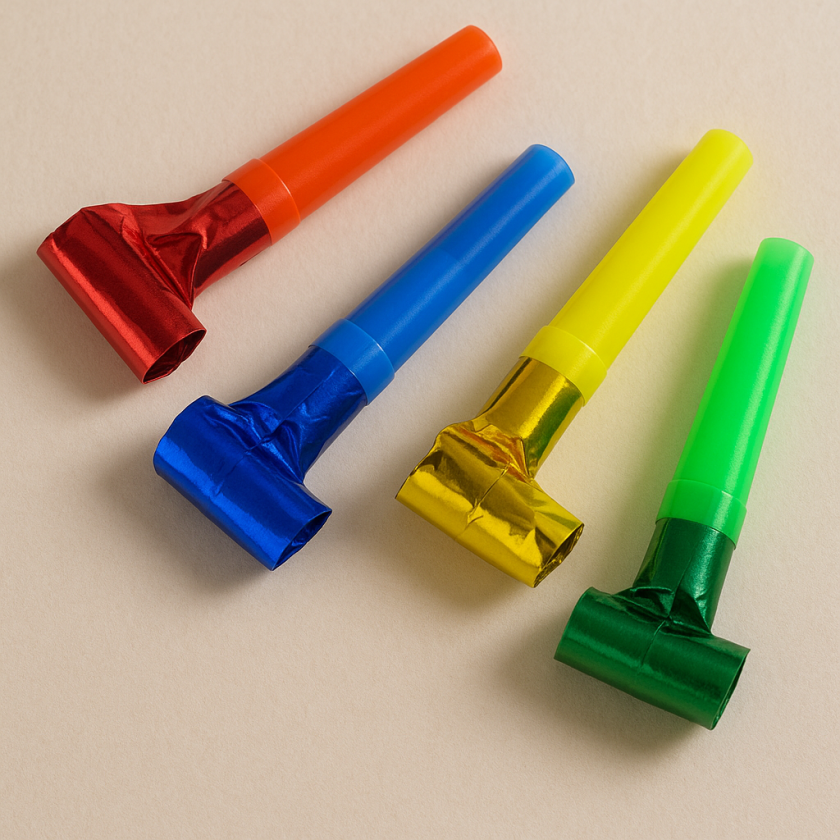 Парти свирки - цветни - 15 бр.