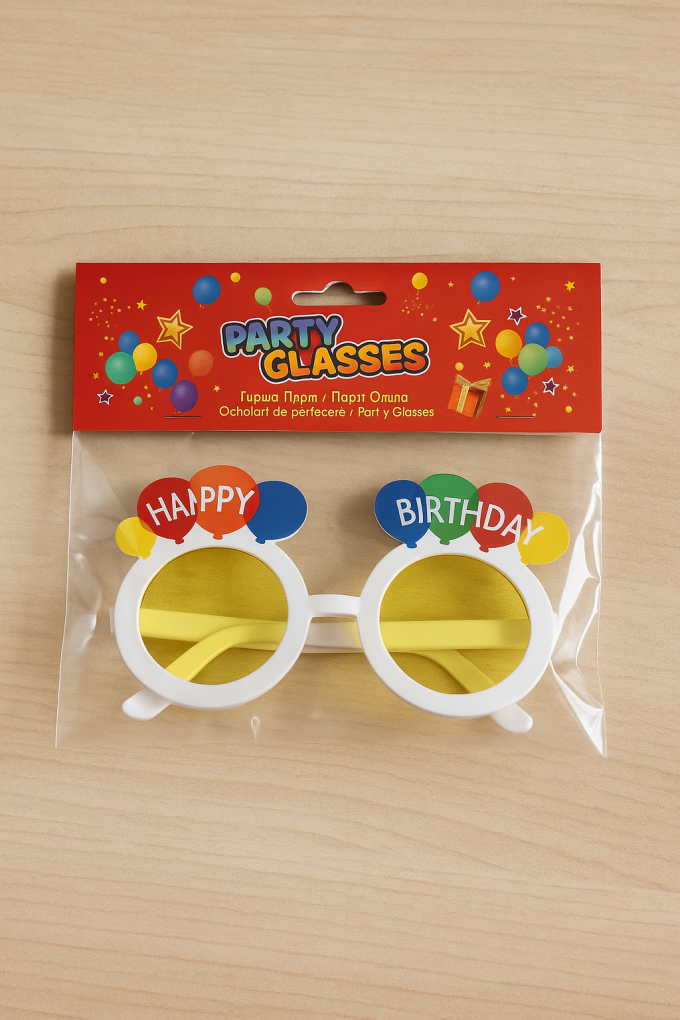 Парти очила - балони - HAPPY BIRTHDAY