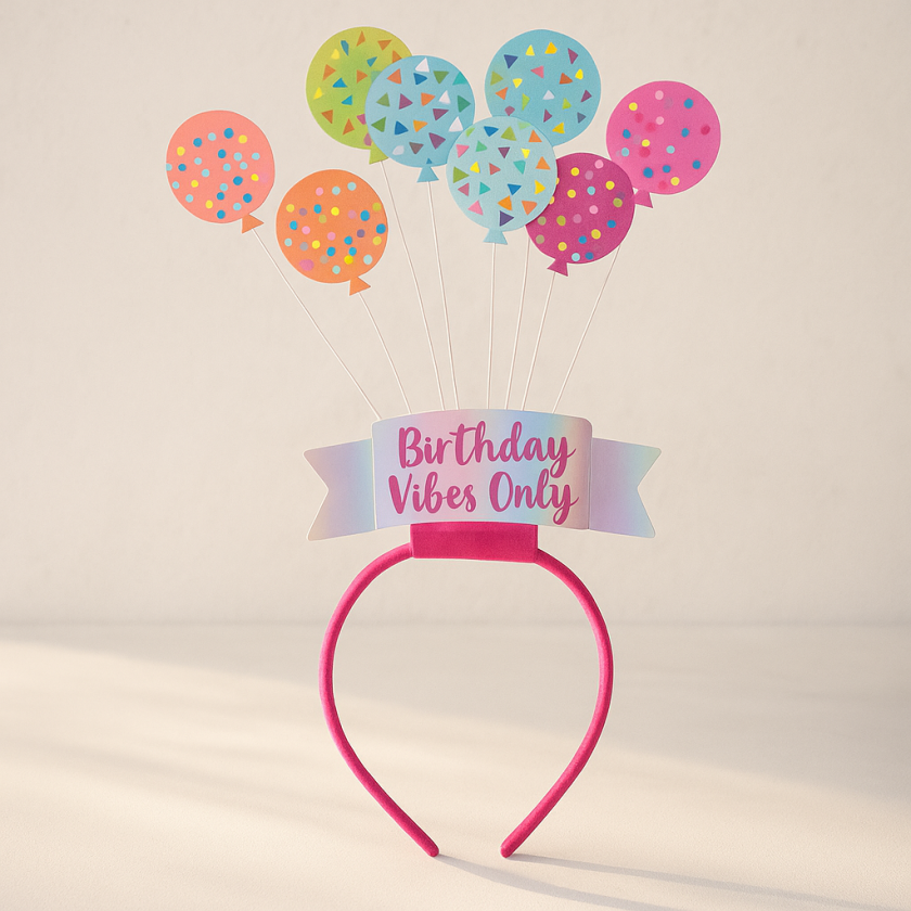 Парти диадема - цветни балони
