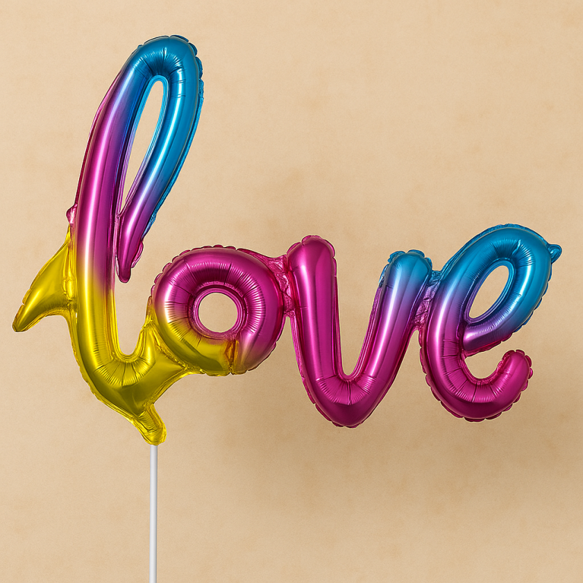 Парти балон - LOVE - цветен - 64 х 72 см.
