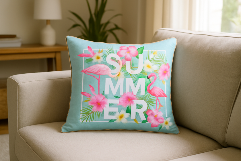 Декоративна възглавница - фламинго 