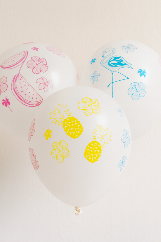 Парти балони - бели - фламинго - 30 см. - 10 бр.