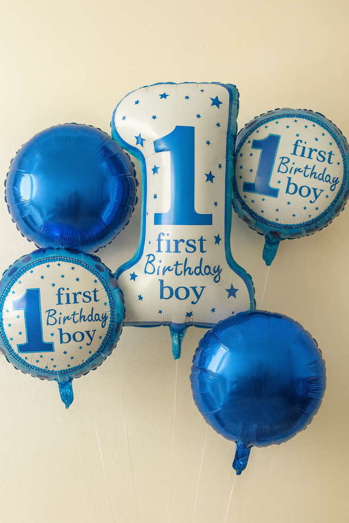 Парти балони - 1st Birthday Boy - 5 бр.