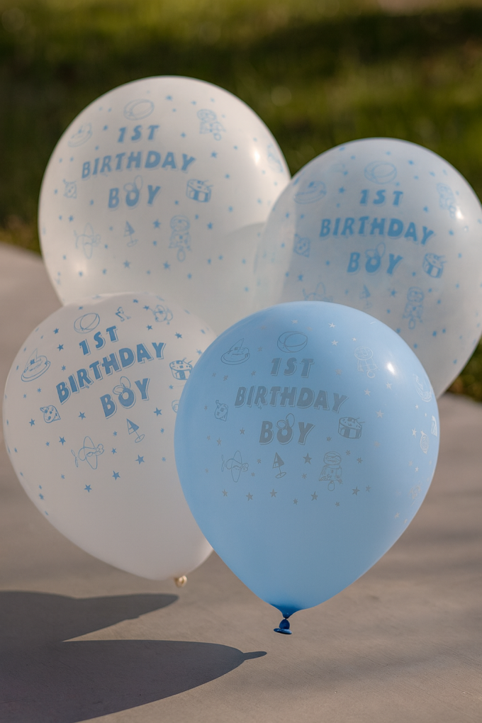 Парти балони - 1st Birthday Boy - 23 см. - 10 бр.