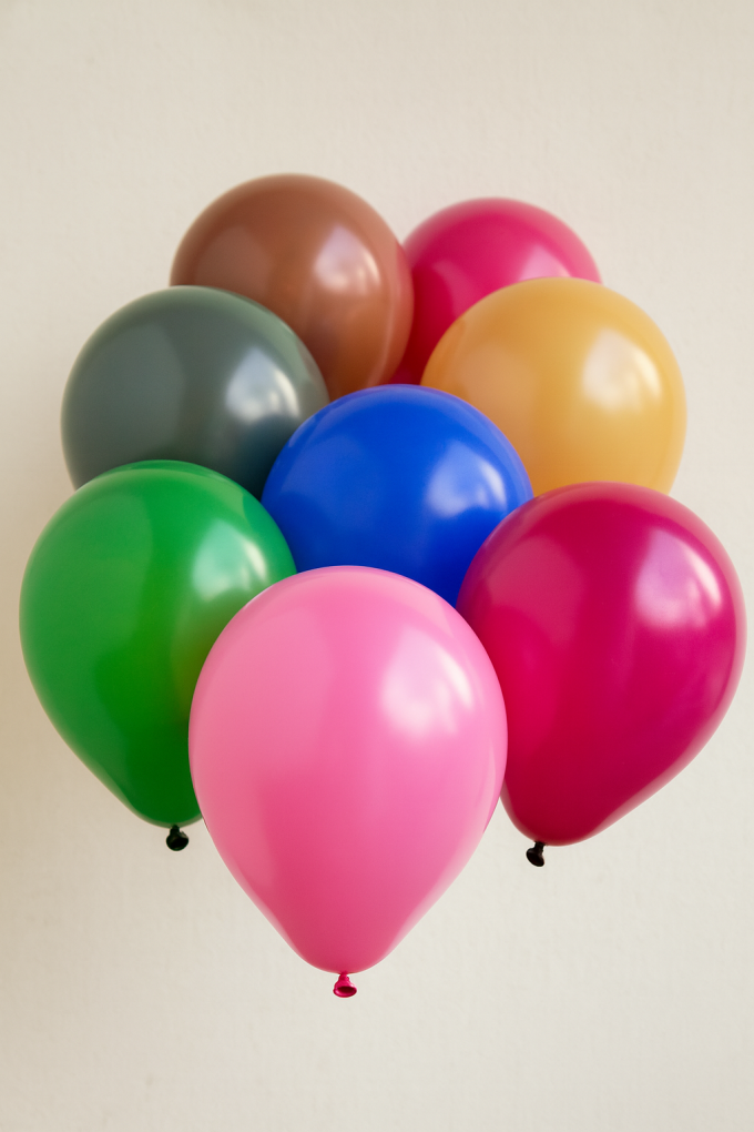 Парти балони - цветни - 30 см. - 8 бр.