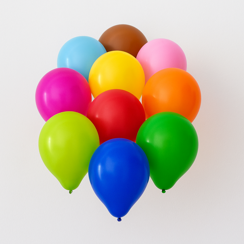 Парти балони - цветни - 25 см. - 50 бр.