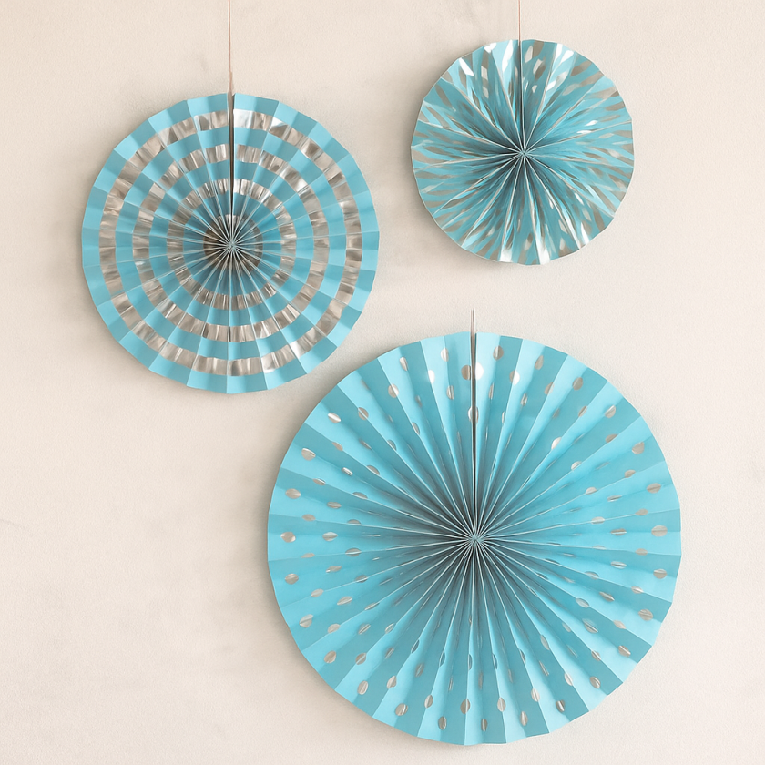 Парти декорации - сини - 3 бр.