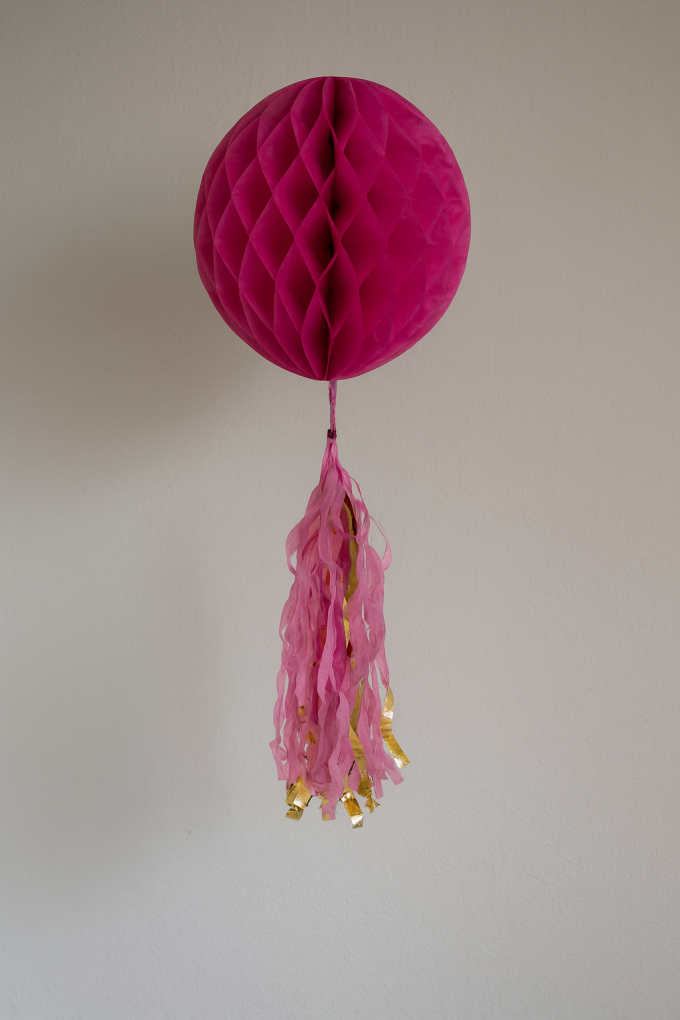 Парти декоративна топка - розова - 55 х 25 см.