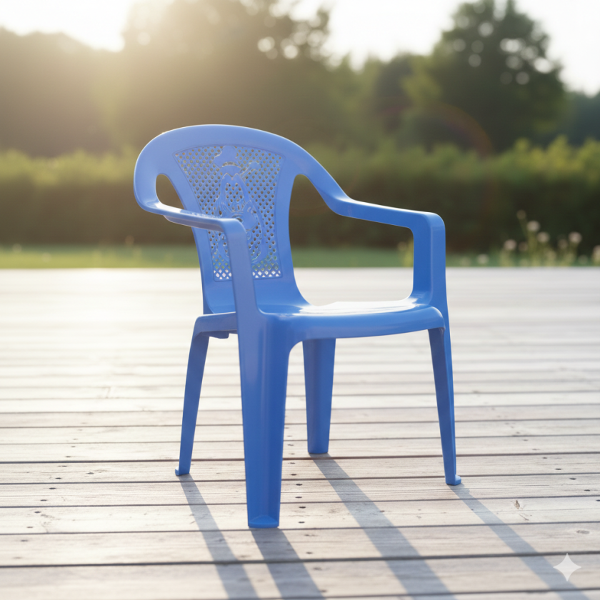 Детско пластмасово столче - Гуфи - синьо