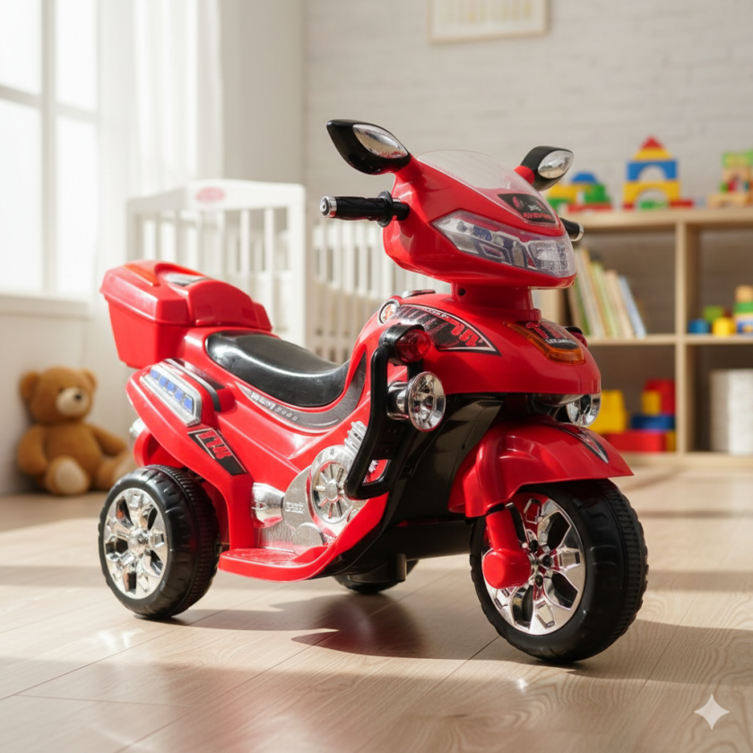 Детски мотор - Scooter - със зареждаща батерия - червен