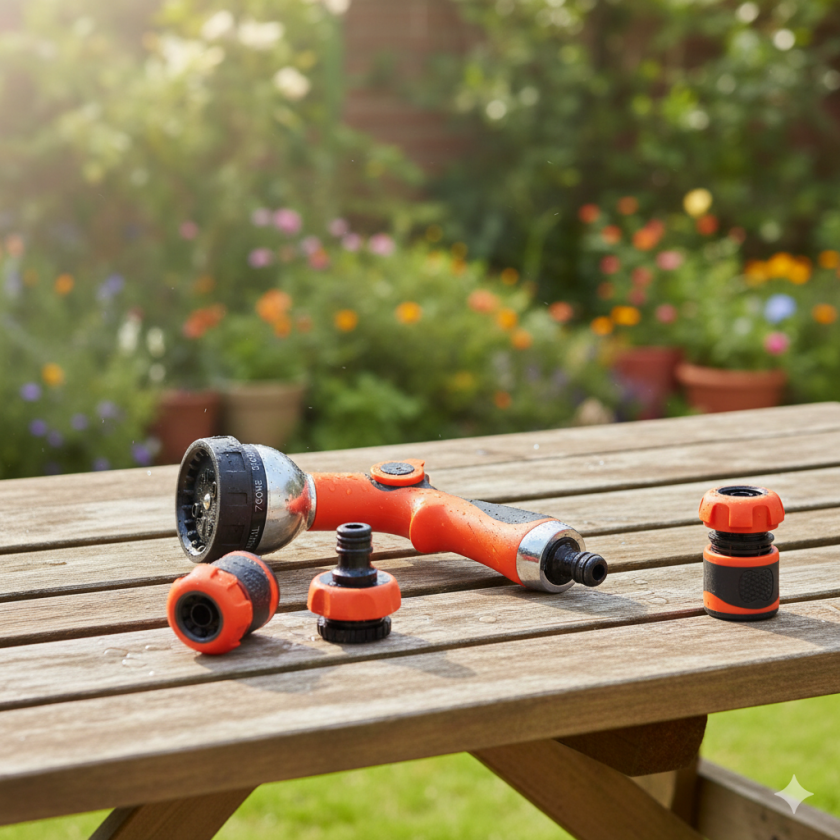 Пистолет за поливане - с 8 функции + накрайници