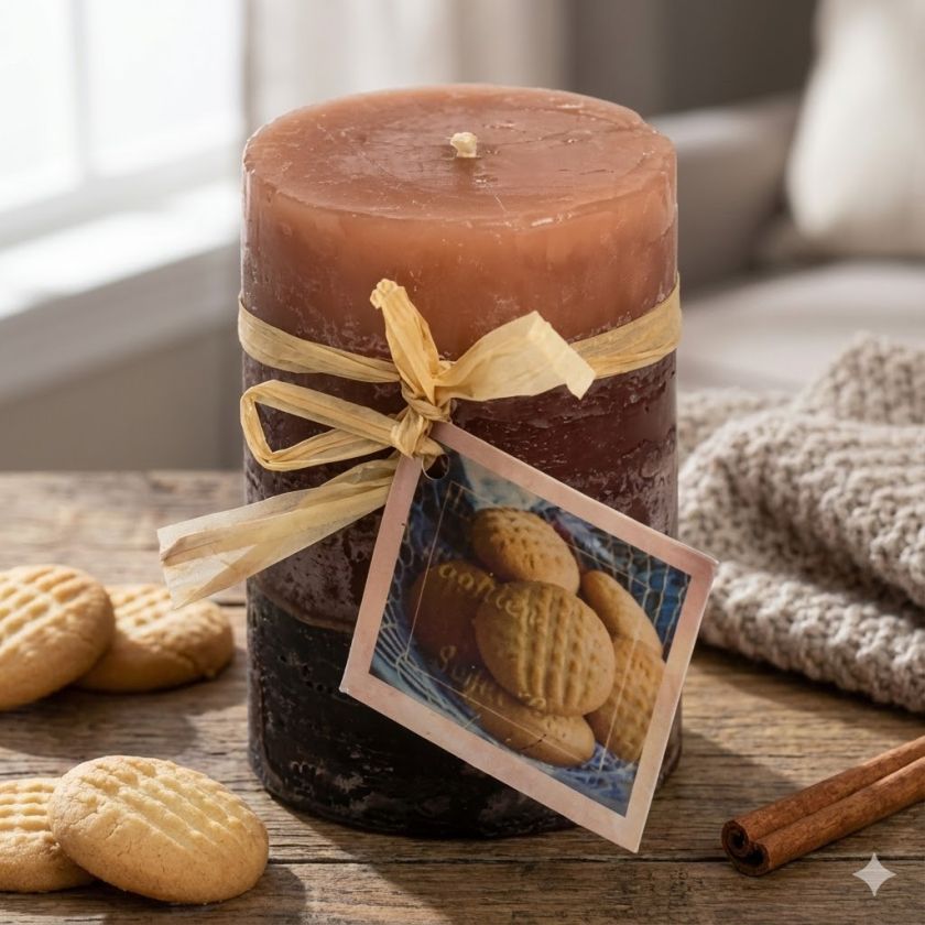 Декоративна свещ - кафява 120 гр.