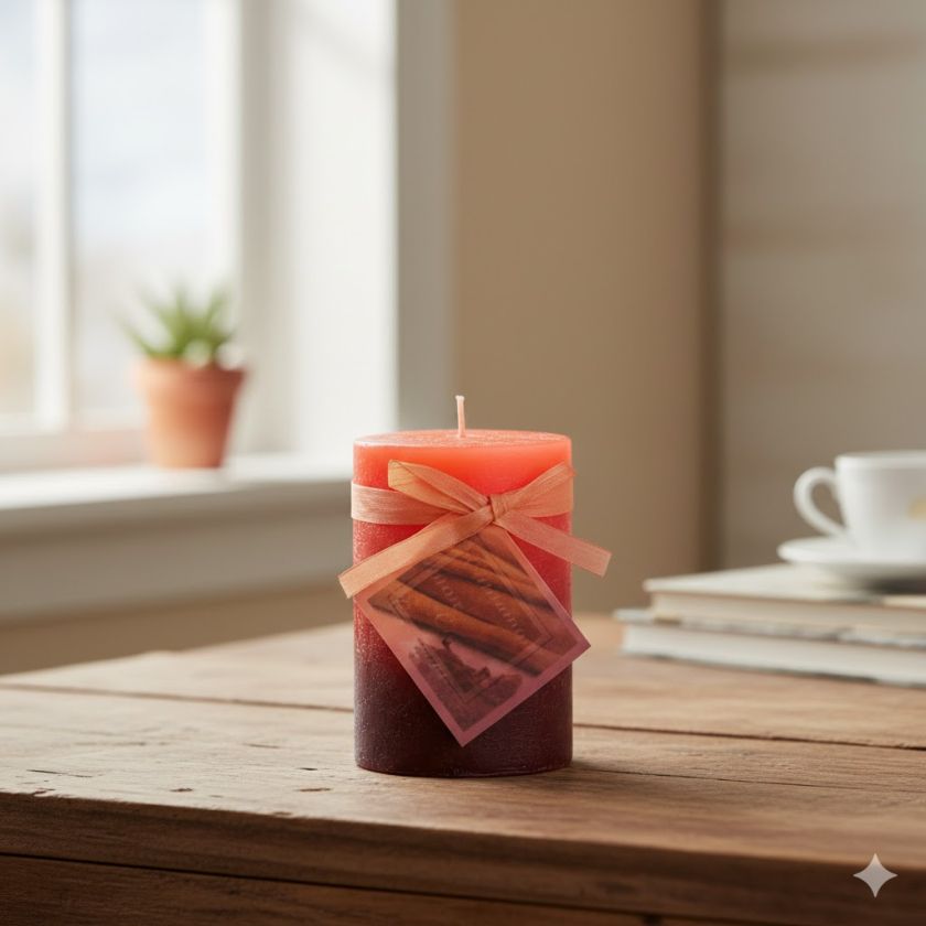 Ароматна свещ червена - портокал 120 гр.
