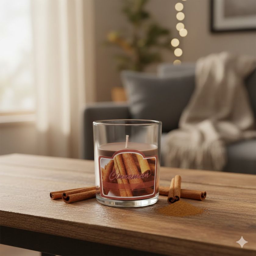 Ароматна свещ в чаша - Канела - 130 гр.