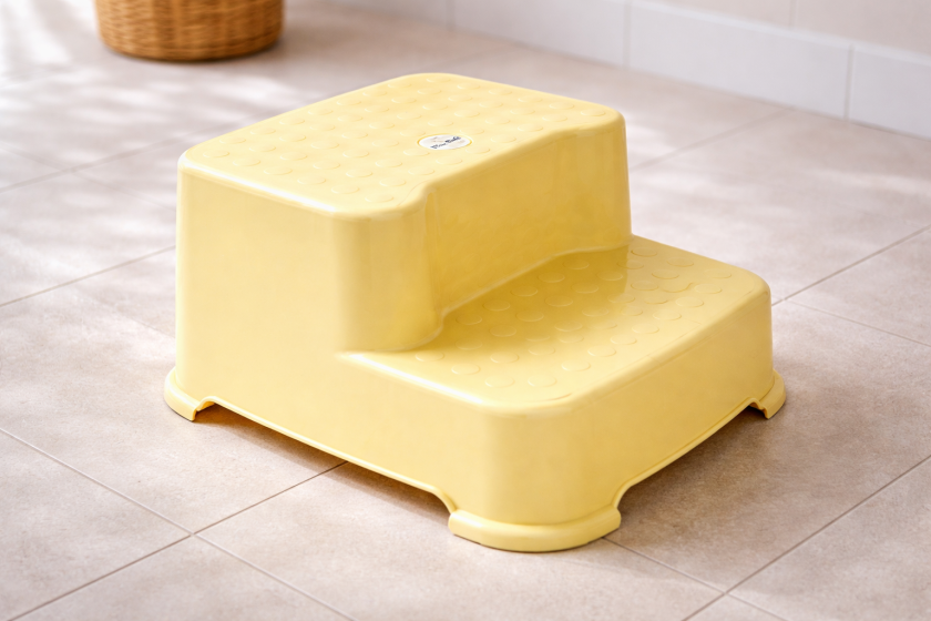 Детско стъпало за баня - двойно - жълто