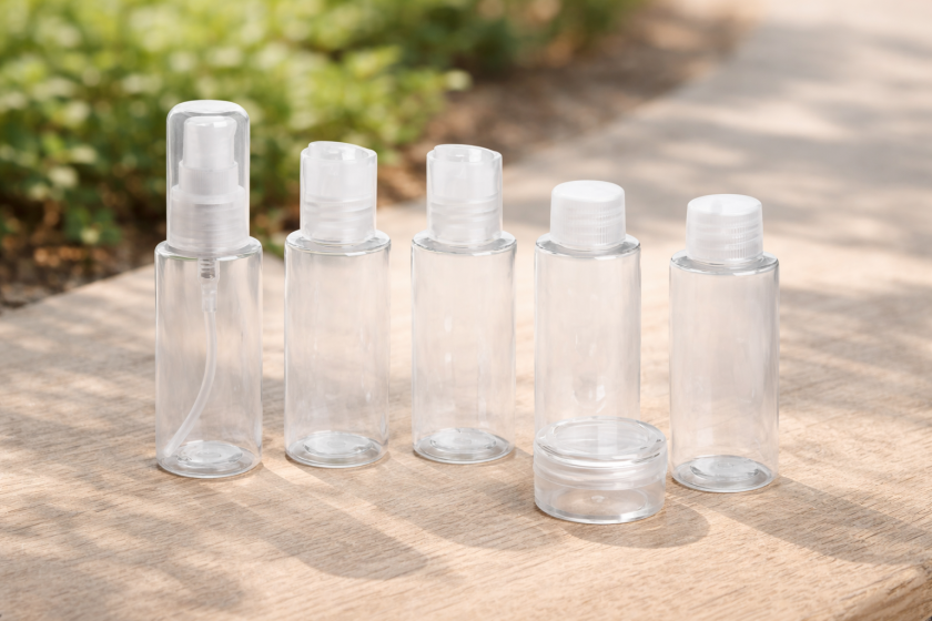 Бурканче и флакони - за път - с кутия - 6 части