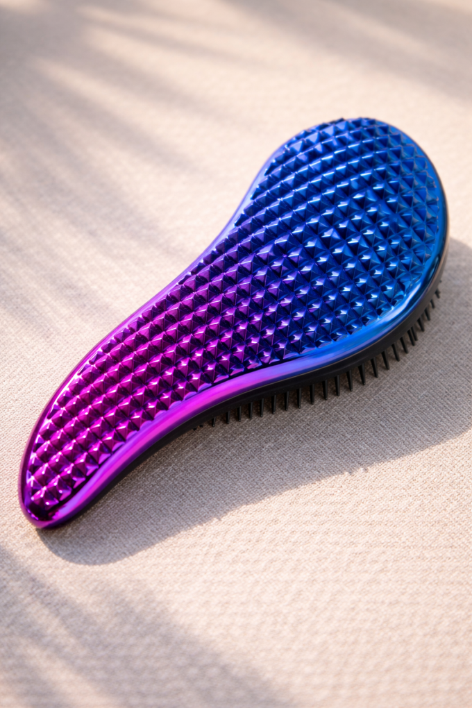 Четка за коса - синьо-лилава - 18 см.