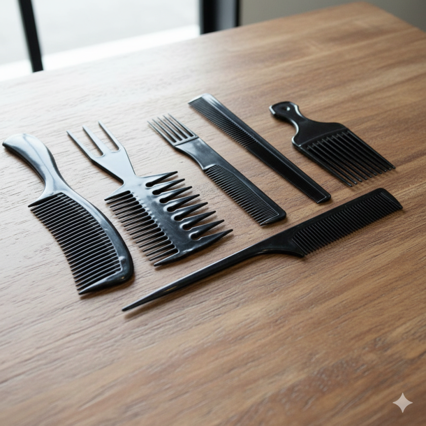 Фризьорски гребени - 6 бр.