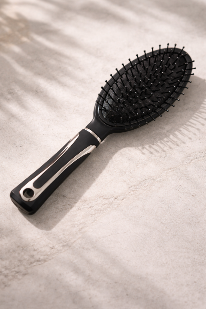 Четка за коса - черна - овална
