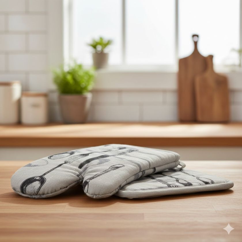 Кухненска ръкавица и ръкохватка - прибори