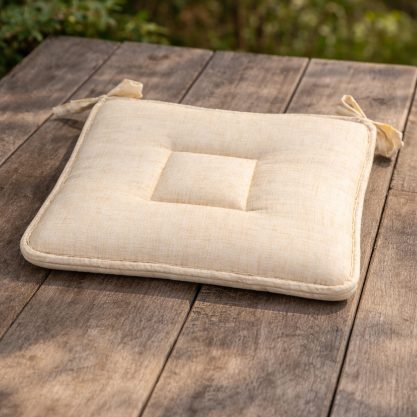 Декоративна възглавница за стол - екрю - 39 х 39 см.