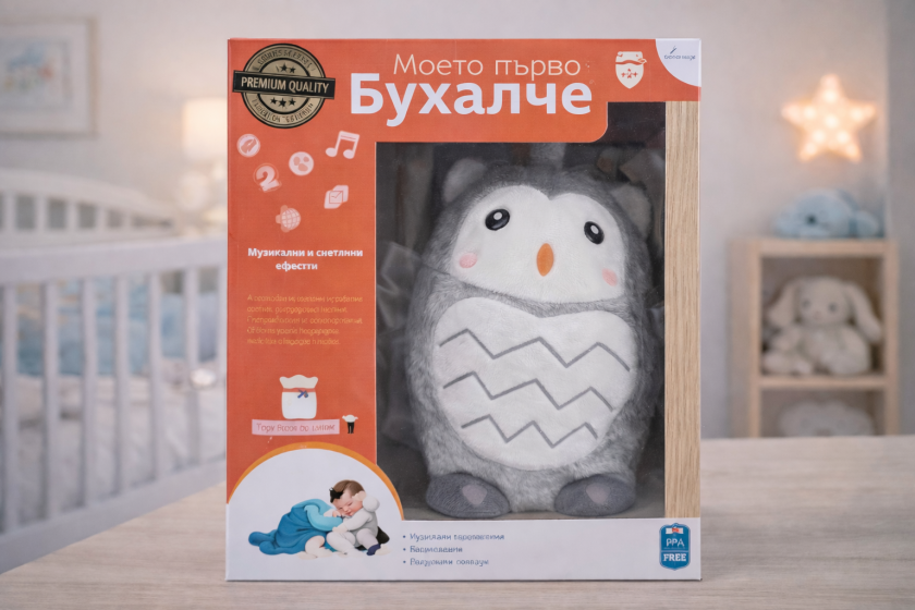 Говореща играчка на Български език - Моето Първо Бухалче