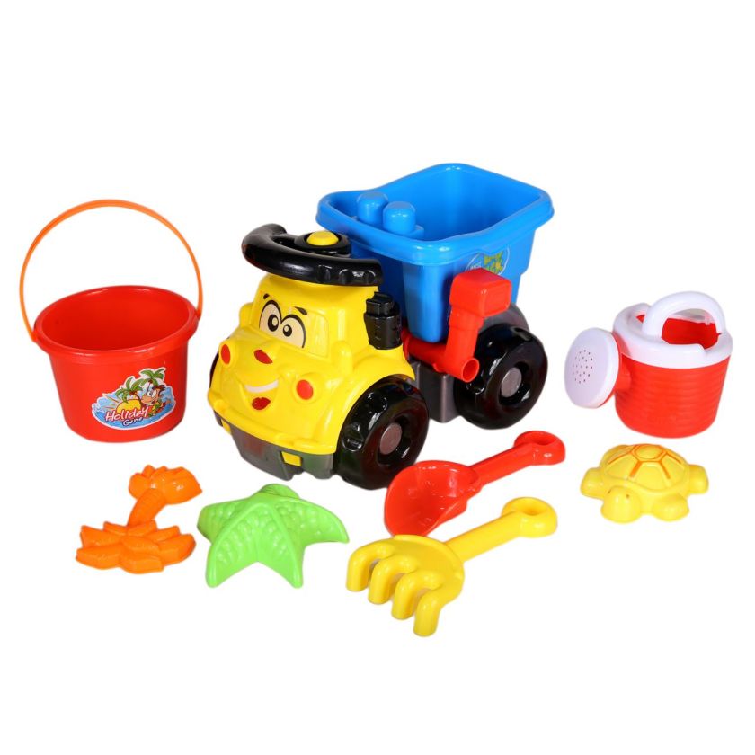 Комплект за пясък с камионче Флинтстоун - 8 части