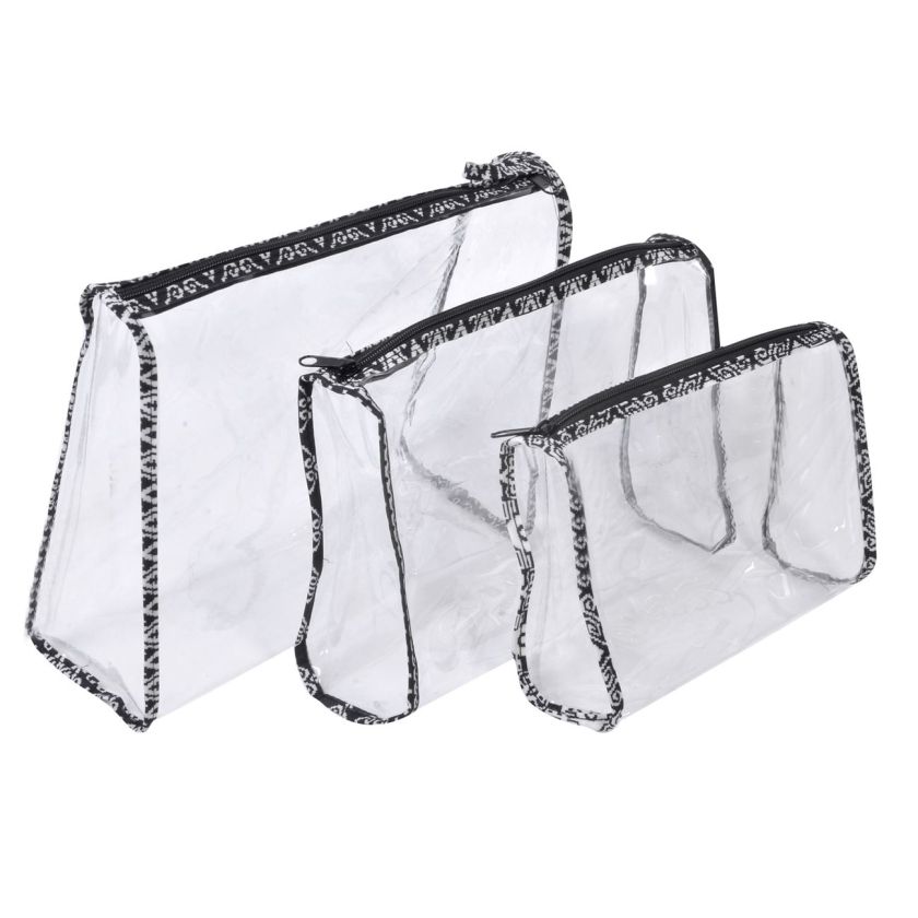 Плажен несесер - прозрачен - 3 бр.