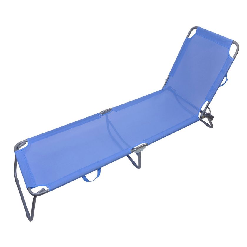 Шезлонг - сгъваем - син