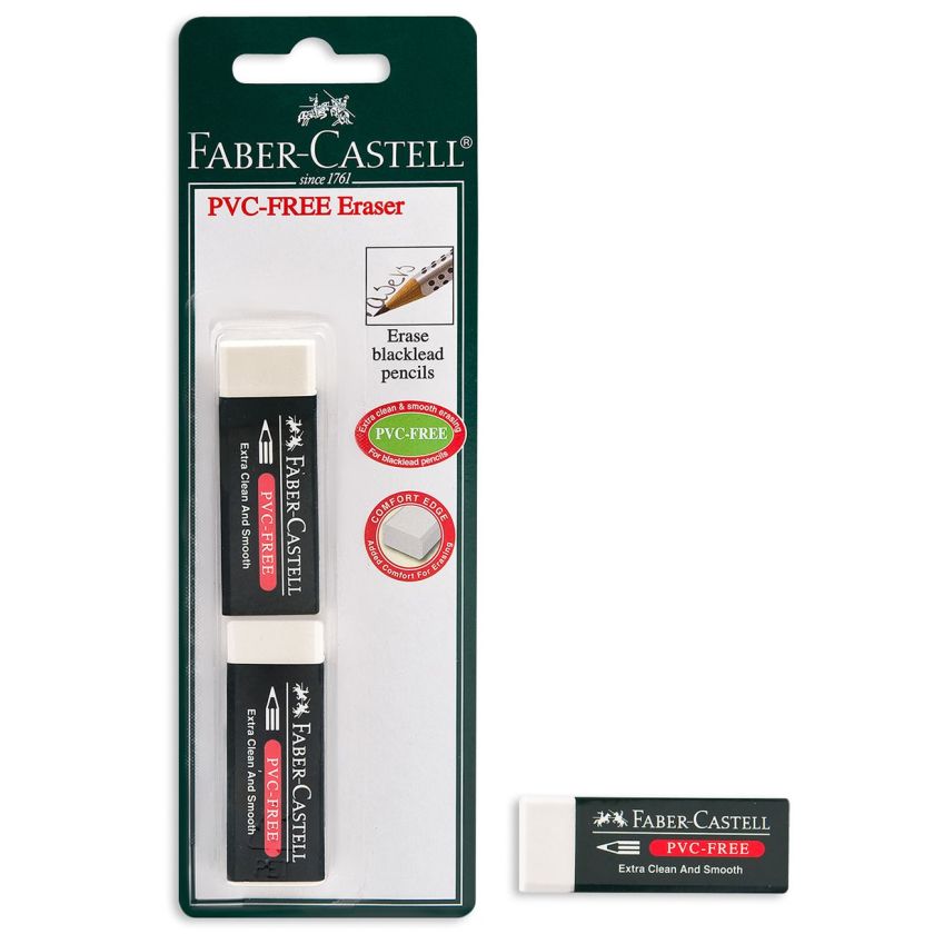 Гума за молив - бяла - FABER-CASTELL - 2 бр.