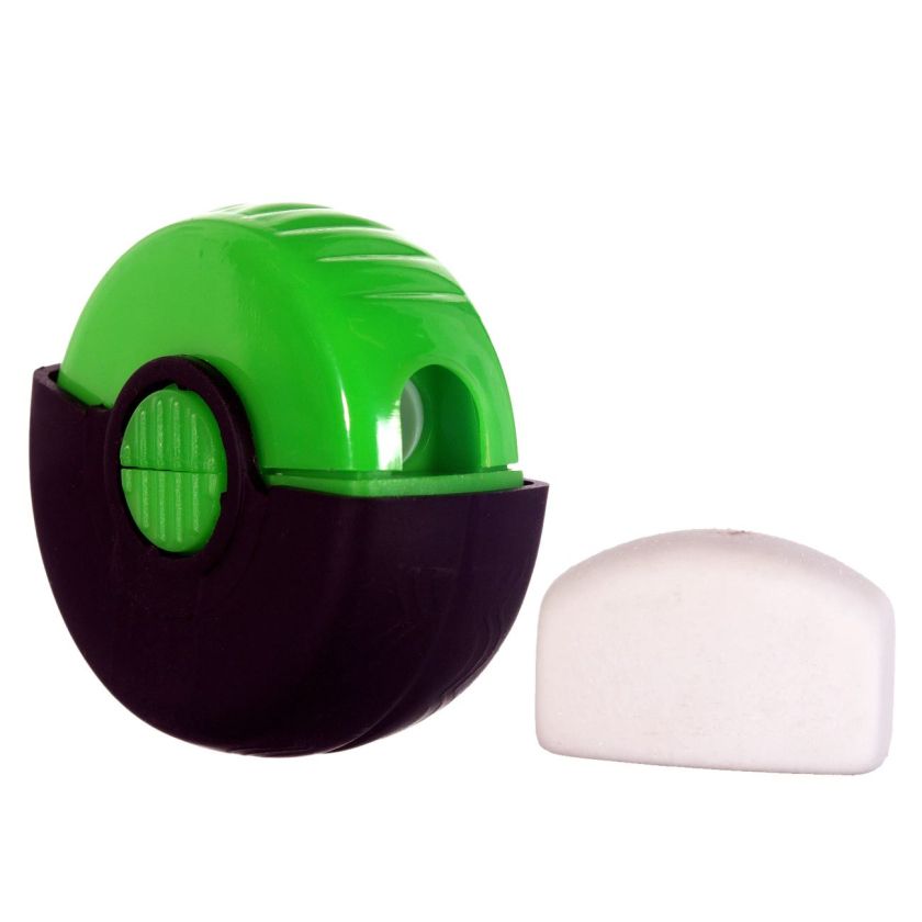 Гума за молив + острилка - зелена