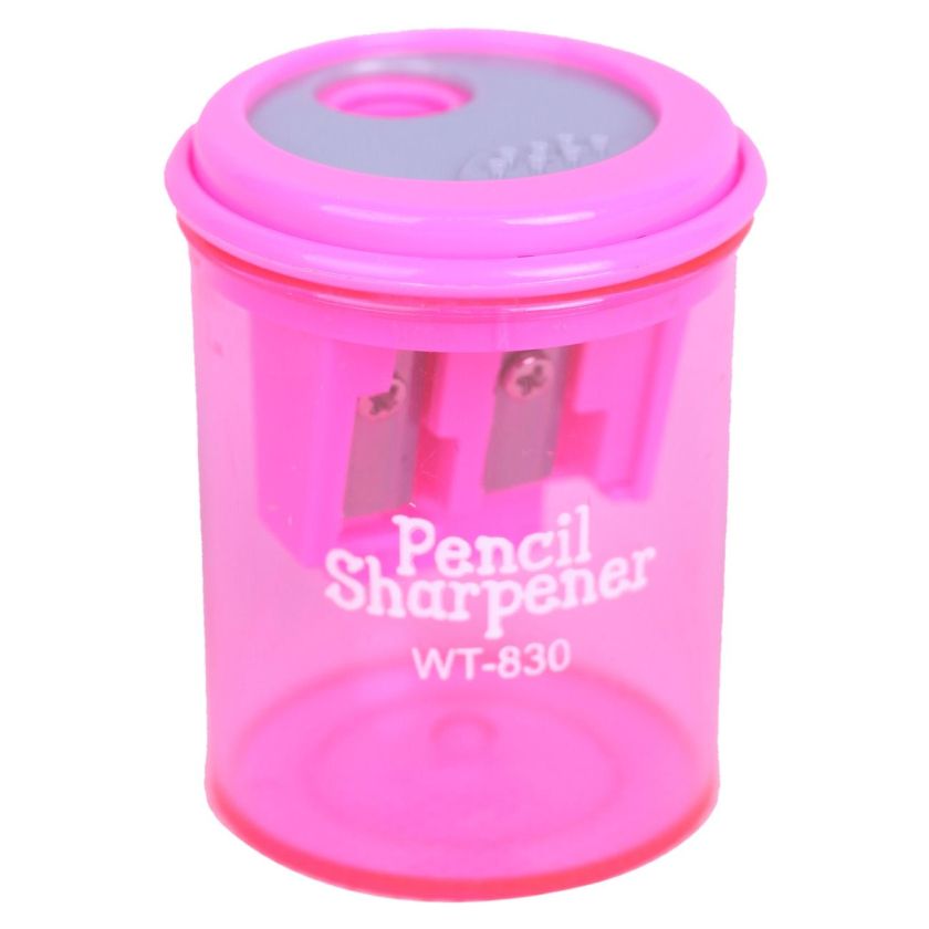 Острилка с контейнер - двойна - розова