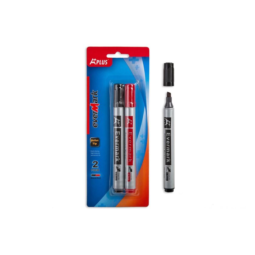 Маркери - перманентни - черен и червен