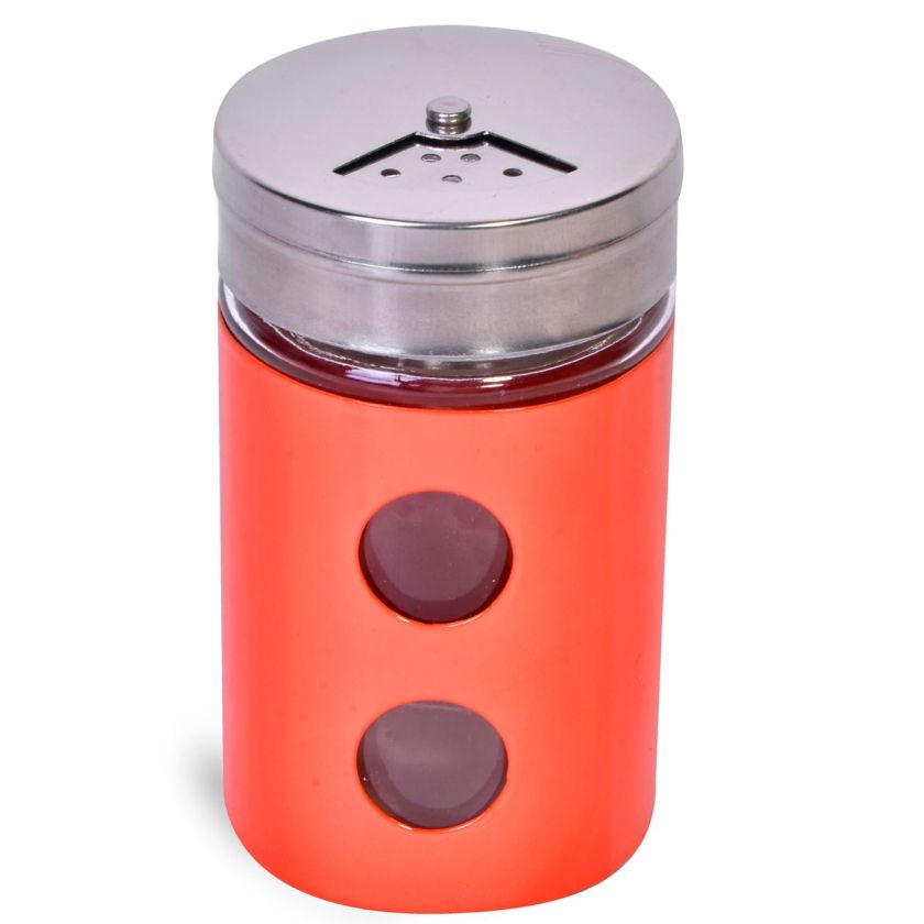 Солница / пиперница - стъклена - цветна