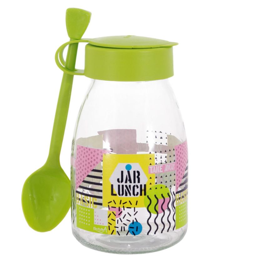 Буркан - зелен - с лъжица - 500 мл.