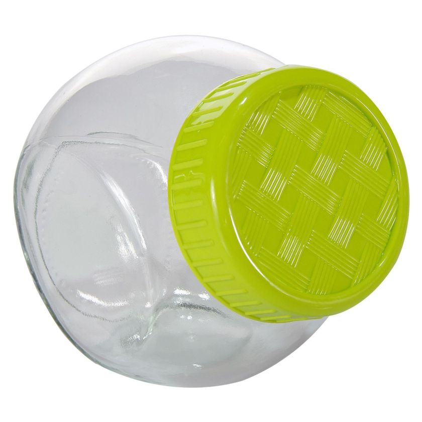 Буркан - стъклен - цветен капак - 500 мл.