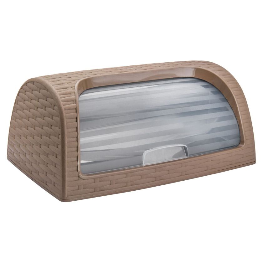 Кутия за хляб - пластмасова - кафява