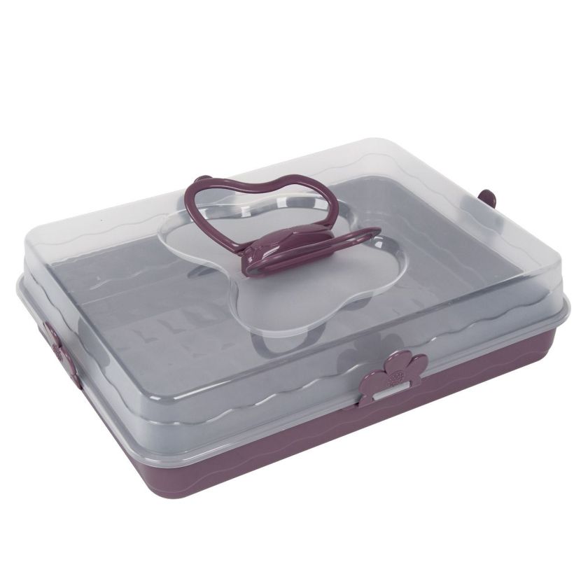 Кутия за сладкиши - с капак - пеперуда - пластмасова