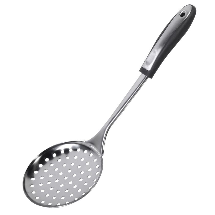 Перфорирана лъжица за сервиране - метална - 35 см.
