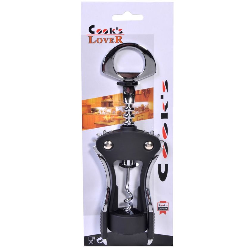 Тирбушон - метален - черен - 18 см.