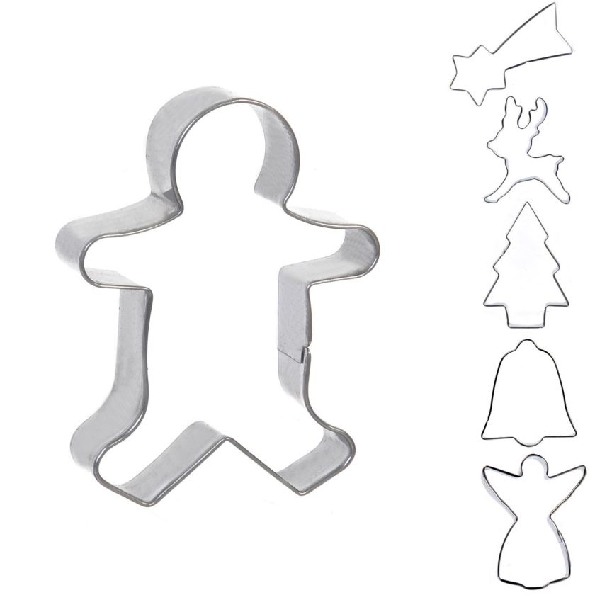 Коледни форми за сладки - метални - 6 броя